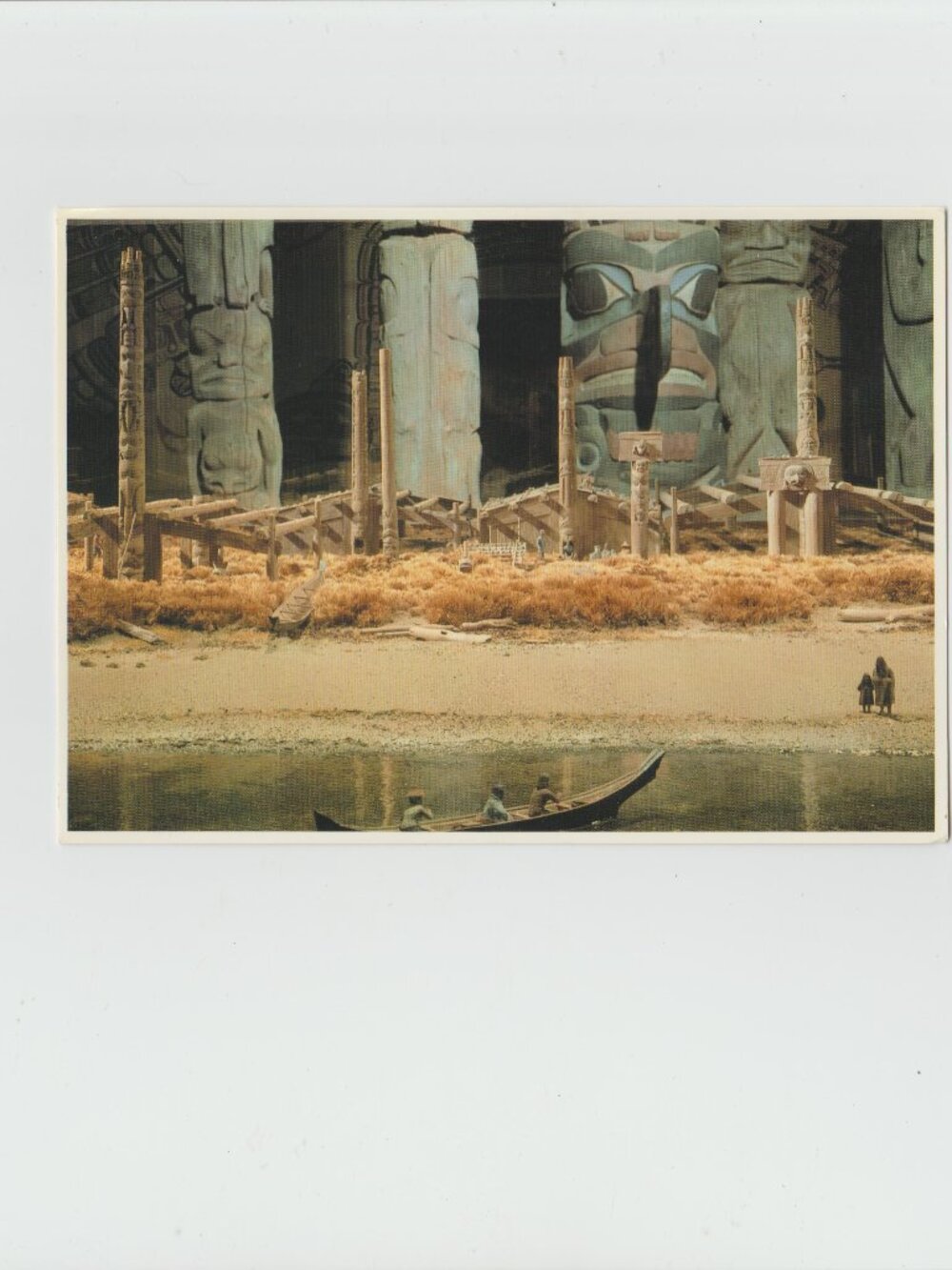 Haida Village Model Provincial Museum Victoria, B.C., Canada Postcard
